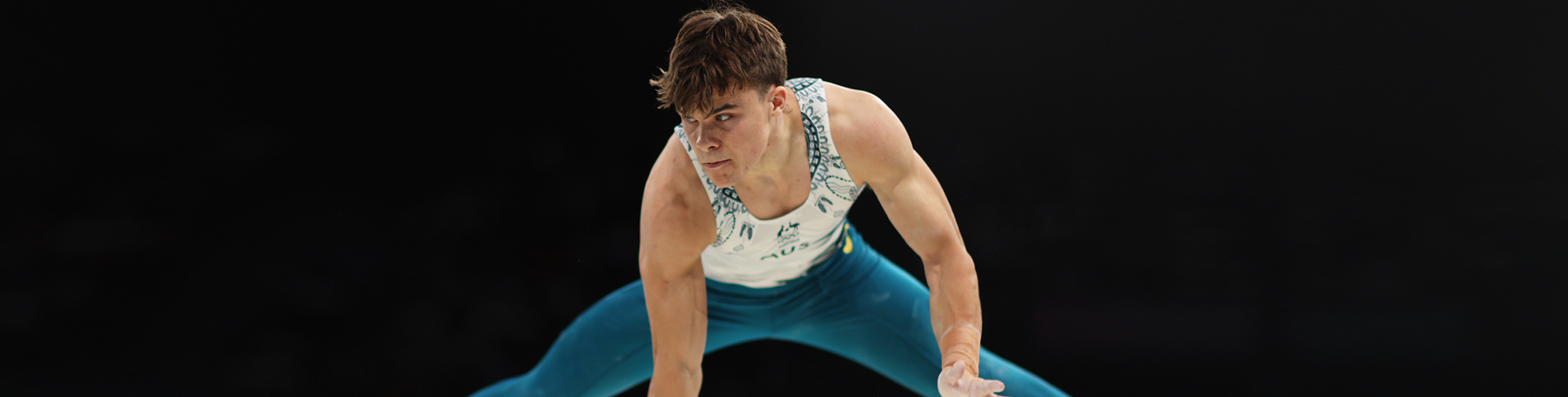 Jesse Moore on pommel horse