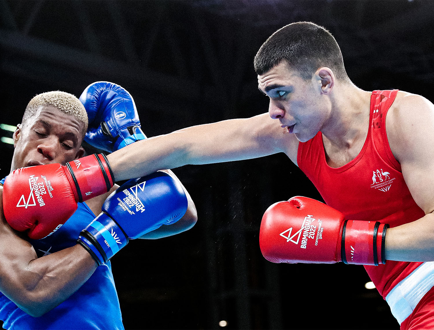 Two boxers boxing